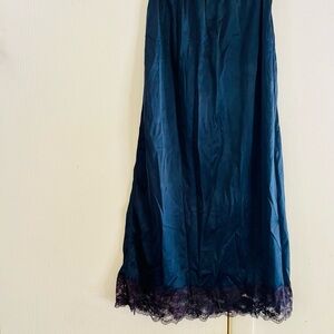 Vtg 1950s Whimsygoth Fairycore Dark Victorian Union Made Lace Maxi Half Slip L